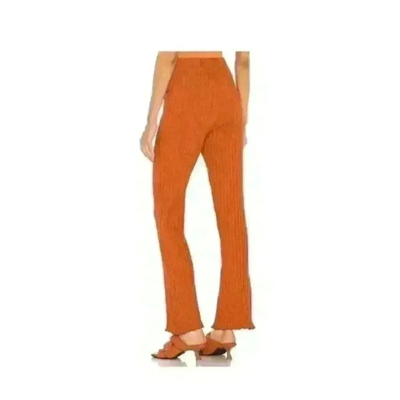 Simon Miller NWT Marek Ribbed Pants Women's S Orange Pull On Elastic Waist$170 - Picture 2 of 5
